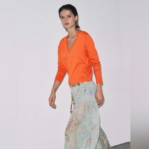 Zara - Bold Orange Knit Sweater